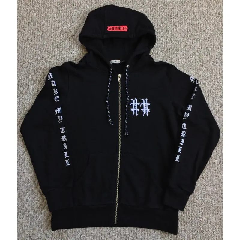 Home 13 Black Been Trill Logo OG Zip Hoodie