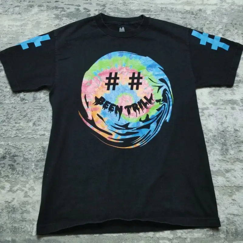Black Been Trill Psychedelic Smiley Face Mallratz T-shirt - Been Trill Black Been Trill Psychedelic Smiley Mallratz T-shirt
