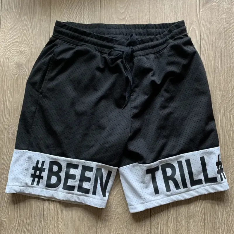 Black/White Been Trill Mash Shorts Shorts - Been Trill Black/White Been Trill OG Logo Mesh Shorts