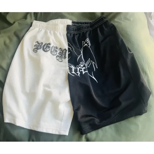 Black/White Been Trill Mesh Shorts