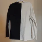 Black/White Been Trill Skeleton Cut Sew Long Sleeve Tee Back