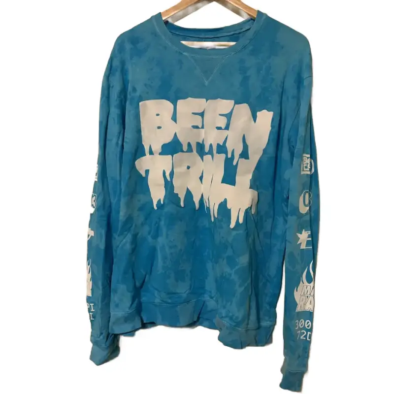 Blue Been Trill X Glory Boyz Chief Keef Crewneck Sweater - Been Trill Blue Been Trill x Glory Boyz Chief Keef Crewneck L/S Tee