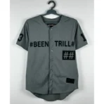 Men's Grey Been Trill 13 Baseball Jersey