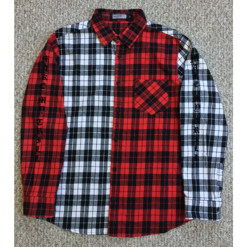 Multi Been Trill OG Reconstructed Logo Flannel Shirt - Been Trill Multi Been Trill OG Reconstructed Logo Flannel Shirt