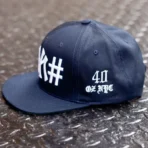 Navy Been Trill x 40oz NYC Yankee NY Snapback Hat Side