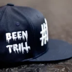 Navy Been Trill x 40oz NYC Yankee NY Snapback Hat Sides