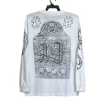 White Been Trill Distressed Long Sleeve Tee Back