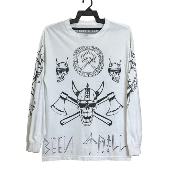 White Been Trill Viking Long Sleeve Tee