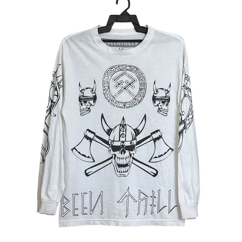 White Been Trill Distressed Long Sleeve Tee - Been Trill White Been Trill Viking Long Sleeve Tee