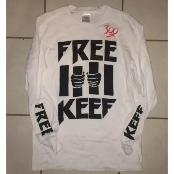 White Been Trill Free Chief Keef 300 L/S T-shirt