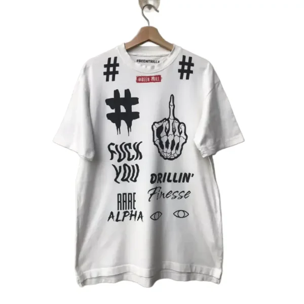 White Been Trill Rare Alpha Hashtag Graphics Tee