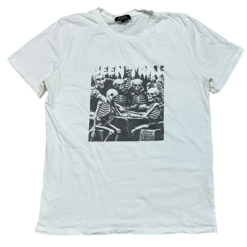 White Been Trill Virgil Heron Matthew Skeleton A.P.C. Tee - Been Trill White Been Trill x APC Virgil Heron Matthew Skeleton Tee