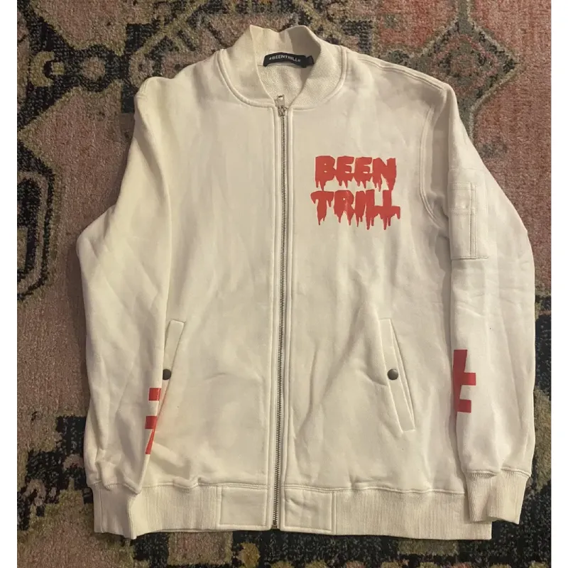 Home 16 White Been Trill Zipper Jacket